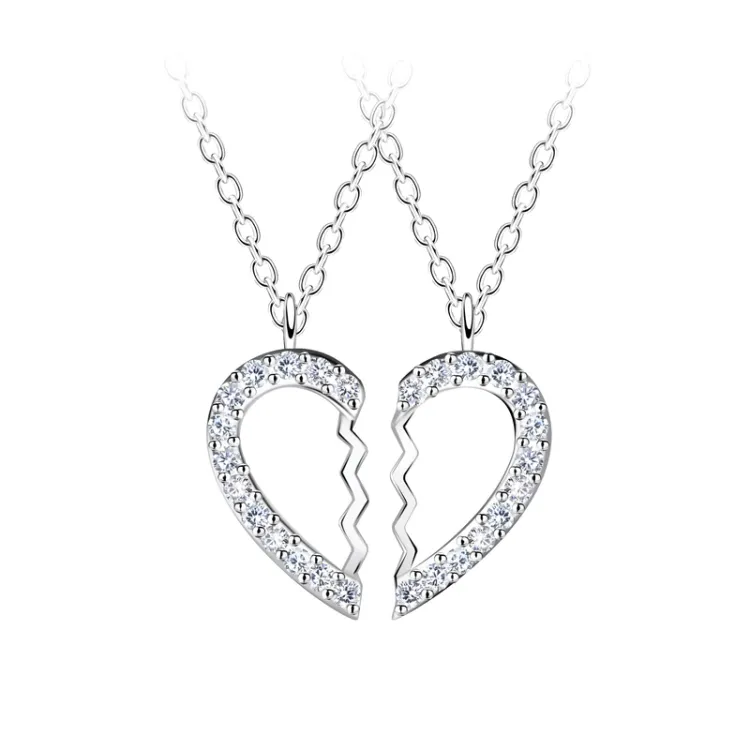 Herz Set mit 2 Halskette aus Silber - Little Ones