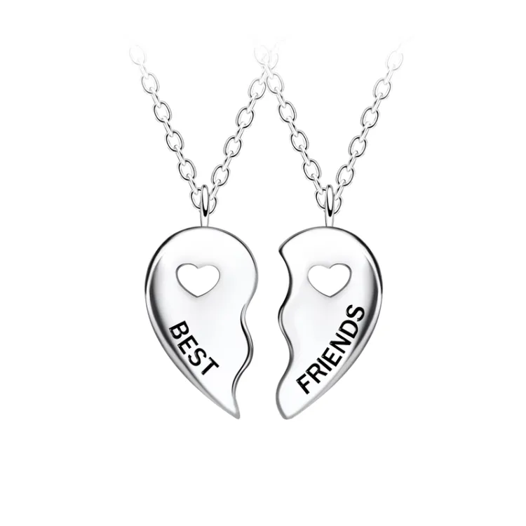Best friends Herz Set mit 2 Halskette aus Silber - Little Ones