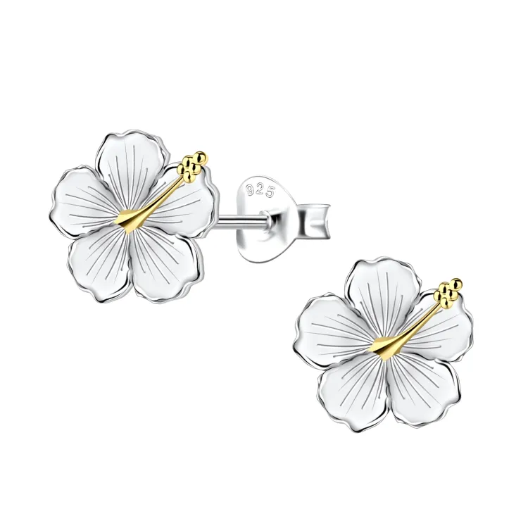 Blumen Kinderohrringe in Silber - Little Ones