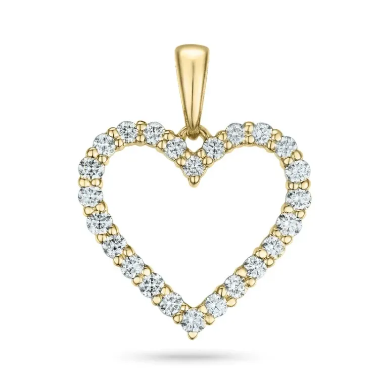 Herz Zirkon Anhänger aus 9 Karat Gold