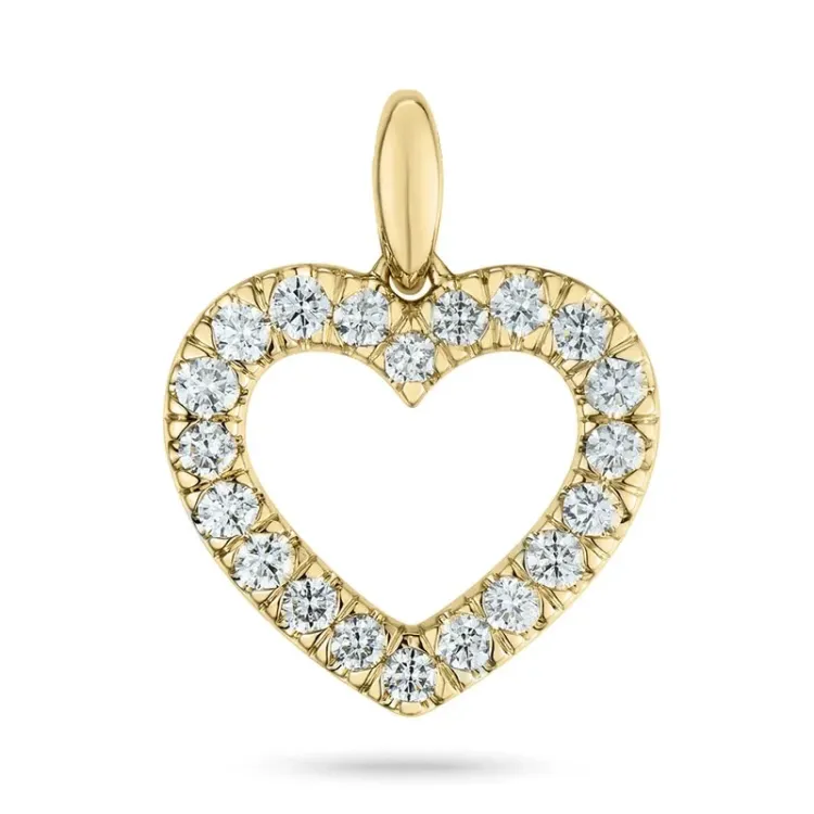 Herz Zirkon Anhänger aus 9 Karat Gold