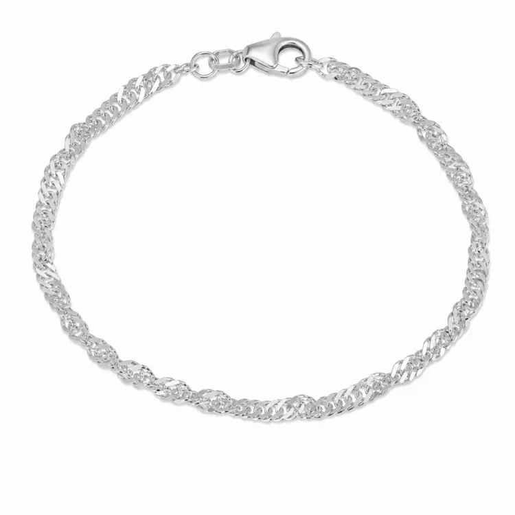 BNH Singapore Armband aus Silber 17 cm x 2,9 mm