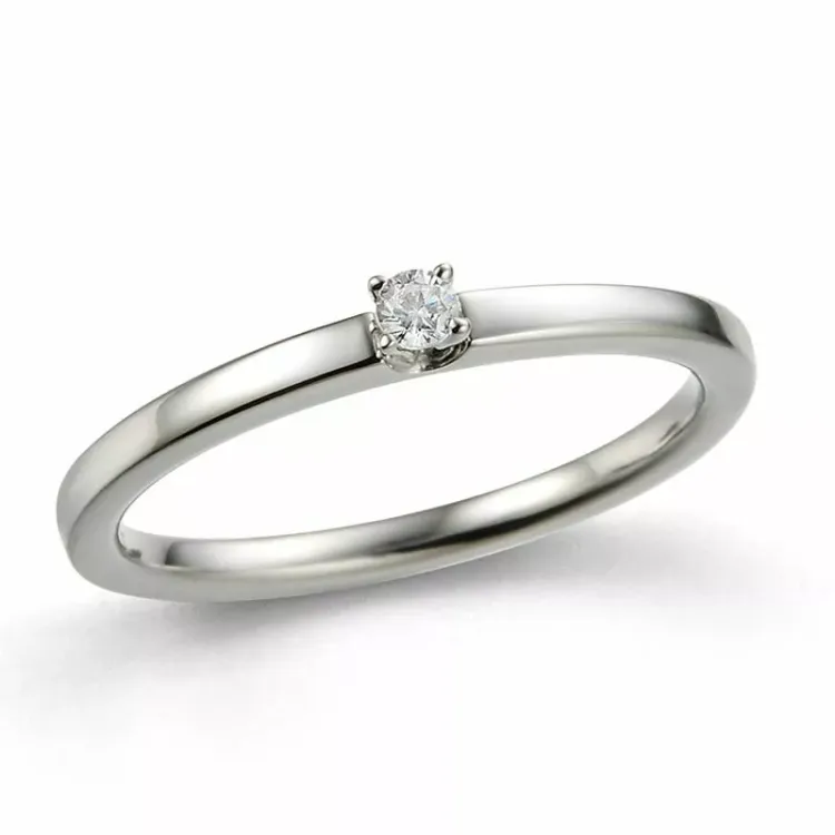 Diamant Weißgold Ring in 14 Karat Weißgold 0,057 ct