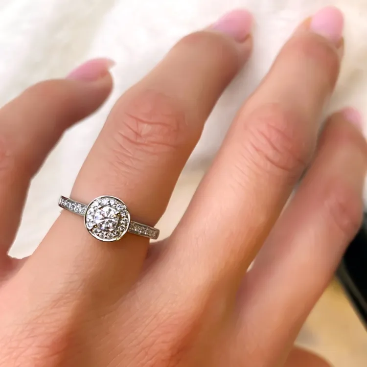 Diamantring in 14 Karat Weißgold 0,34 ct