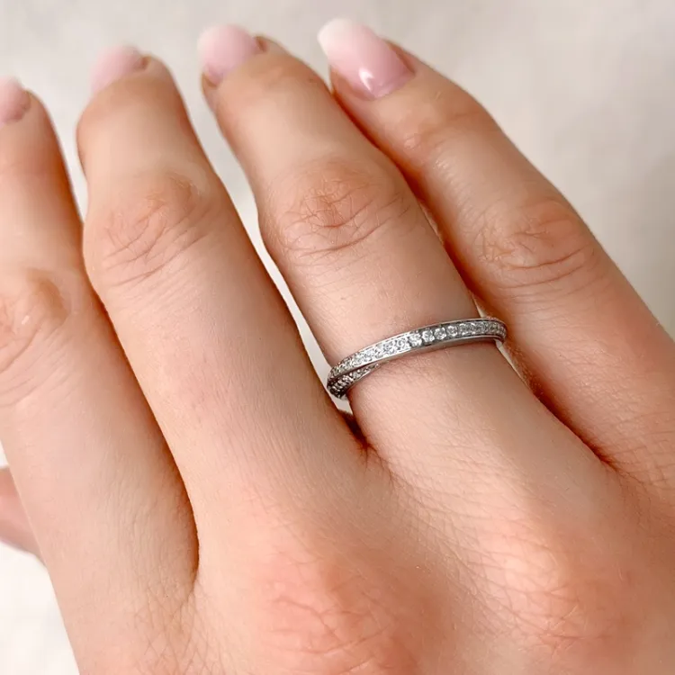 Diamant Diamantring in 14 Karat Weißgold 0,35 ct