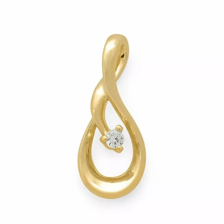 abstraktem Diamantanhänger in 14 karat Gold 0,03 ct
