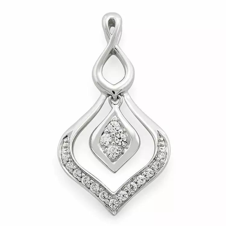 Diamantanhänger in 14 karat Weißgold 0,16 ct