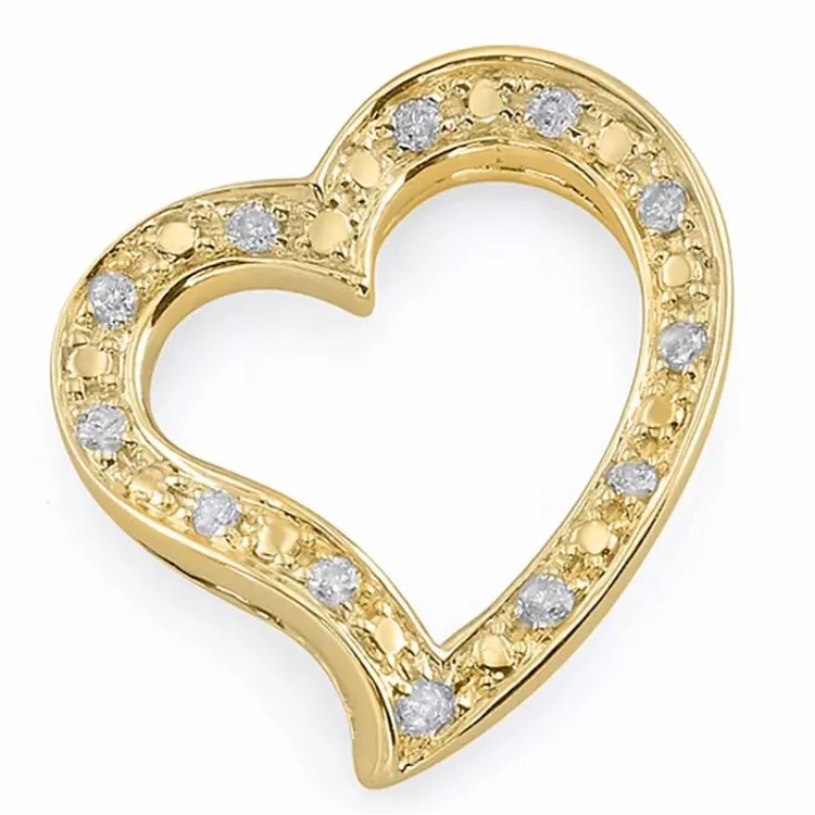 Herz Diamantanhänger in 14 karat Gold 0,07 ct