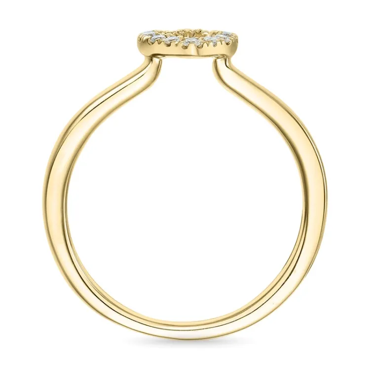 Diamant Herzring in 14 Karat Gold 0,102 ct