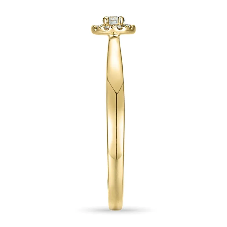 runder Diamant Ring in 14 Karat Gold 0,1 ct 0,06 ct