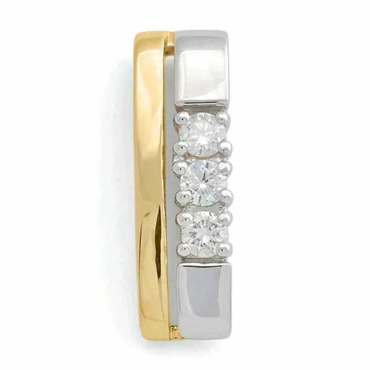 Diamantanhänger in 14 karat Gold- und Weißgold 0,15 ct