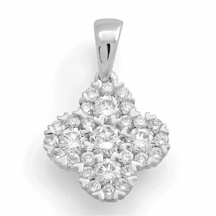 Diamantanhänger in 14 karat Weißgold 0,64 ct