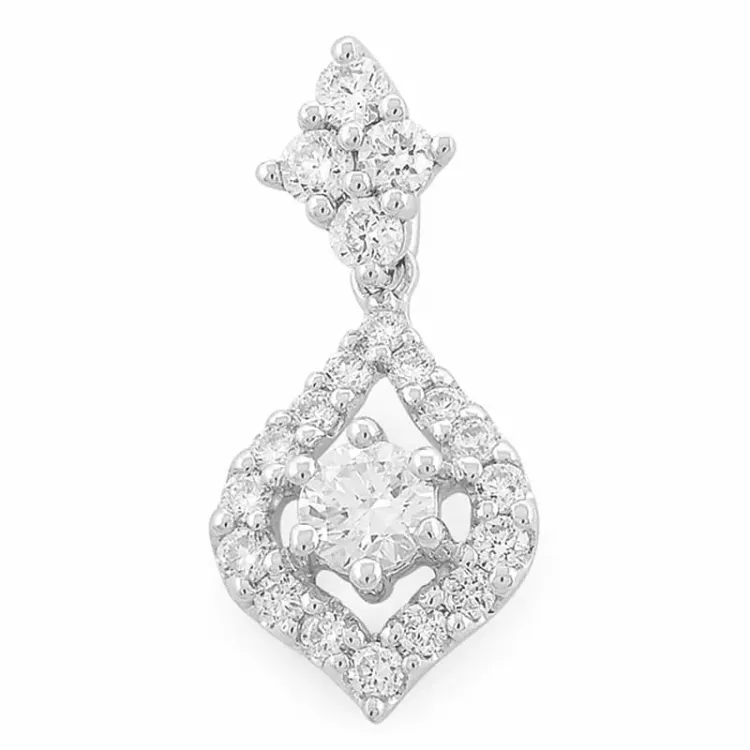 Diamantanhänger in 14 karat Weißgold 0,18 ct. ct 0,33 ct. ct