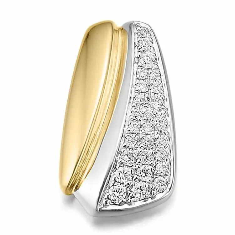 Diamant Anhänger in 14 karat Gold- und Weißgold 0,194 ct