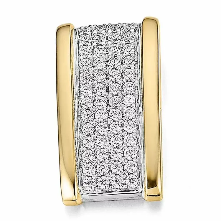 Diamant Anhänger in 14 karat Gold- und Weißgold 0,334 ct