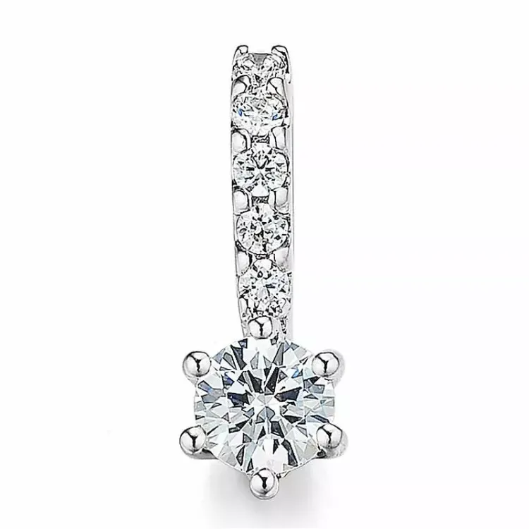 Diamant Anhänger in 14 karat Weißgold 0,26 ct 0,072 ct