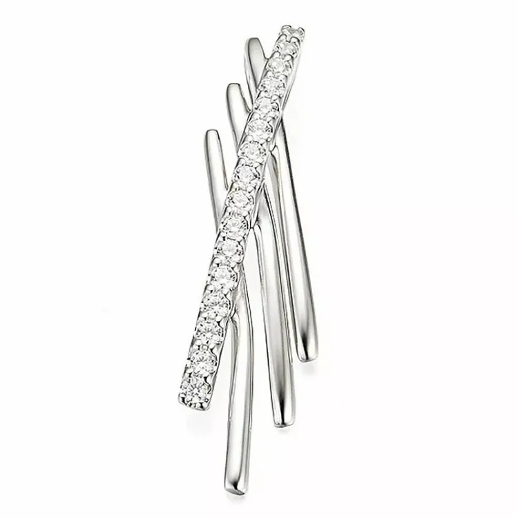 abstraktem Diamant Anhänger in 14 karat Weißgold 0,21 ct