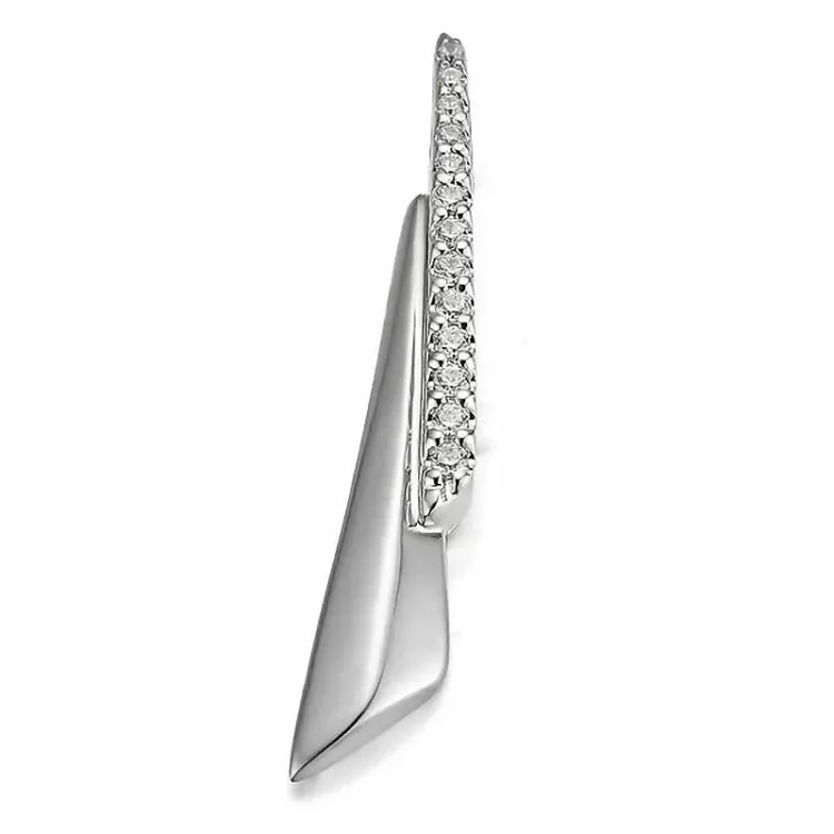 Trendy Diamant Anhänger in 14 karat Weißgold 0,093 ct