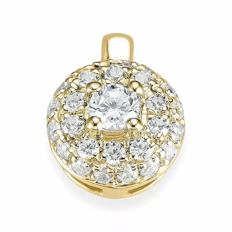 runder Diamant Anhänger in 14 karat Gold 0,272 ct