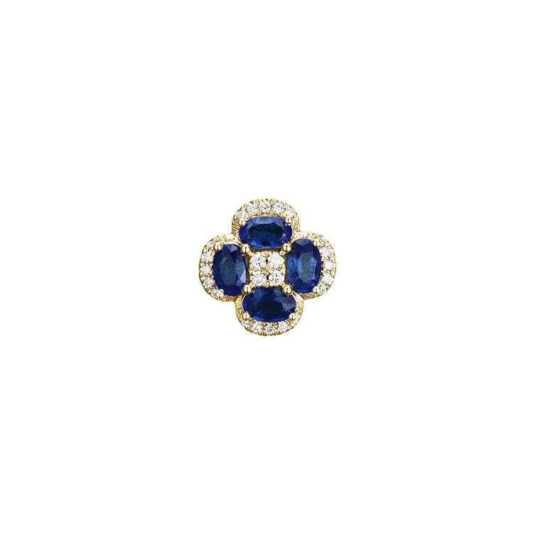 Saphir Diamantanhänger in 14 karat Gold 0,13 ct 1,40 ct