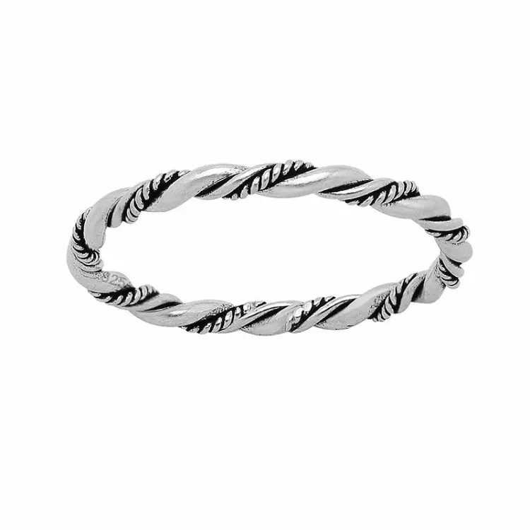 Geflochtenes Ring aus Silber
