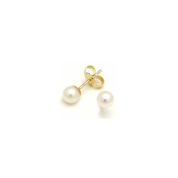 Perleohrstecker in 9 Karat Gold