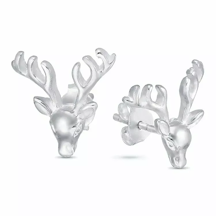 Rentier Ohrringe in Silber