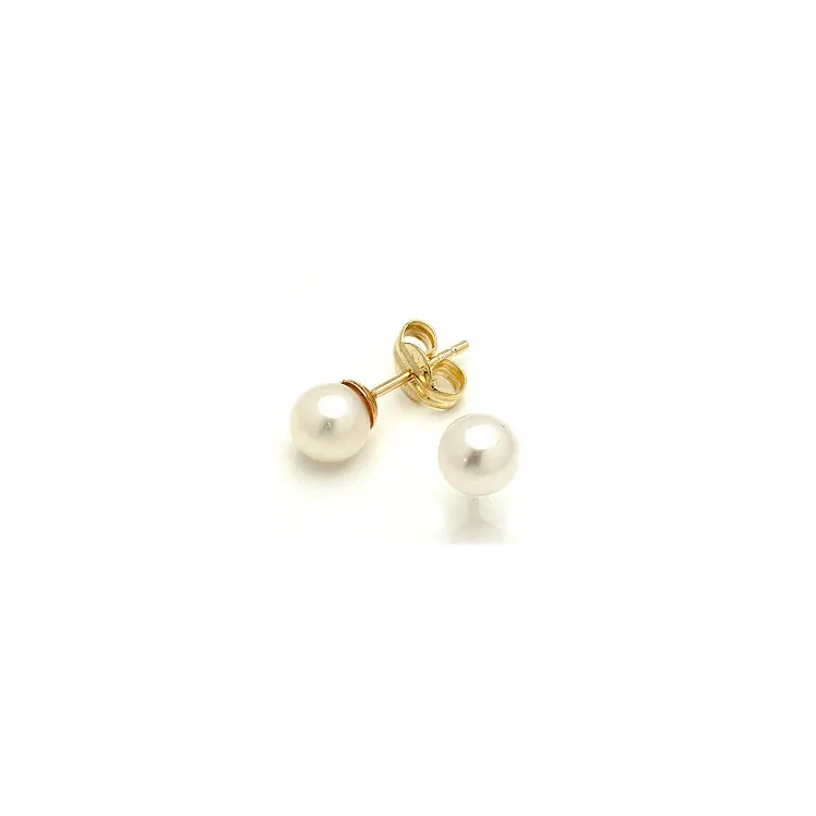 Perleohrstecker in 9 Karat Gold