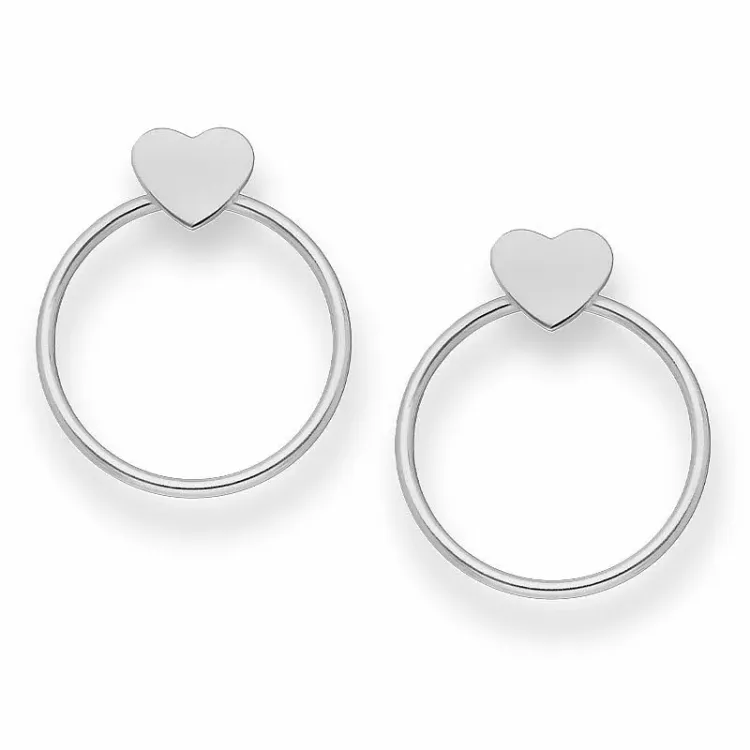 Runder ohrringe in silber