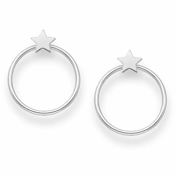 Runder ohrringe in silber