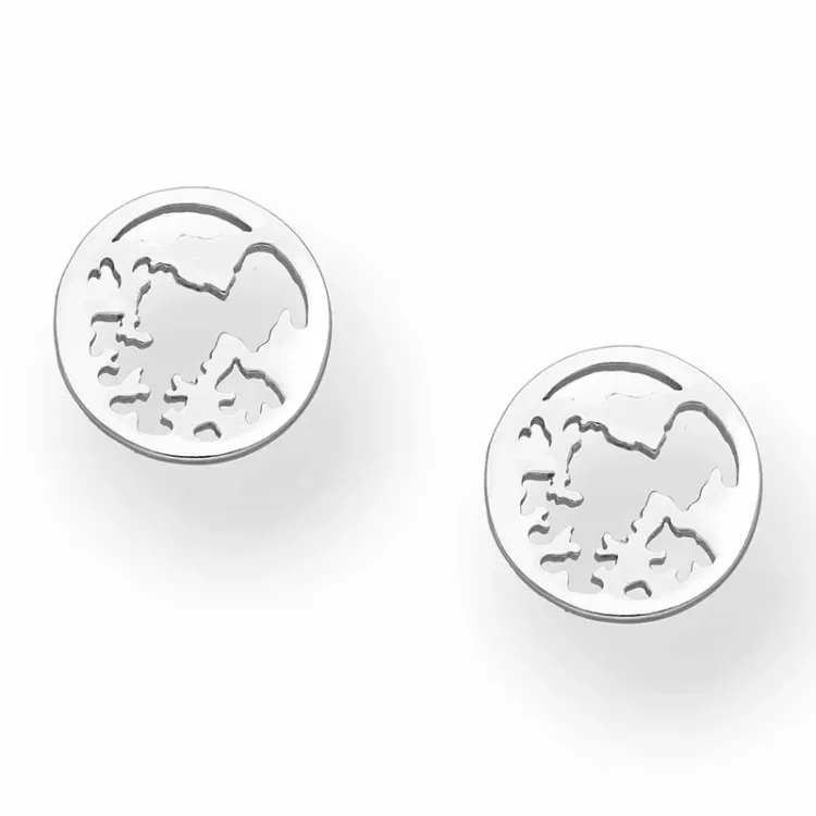 11 mm world Ohrstecker in Silber