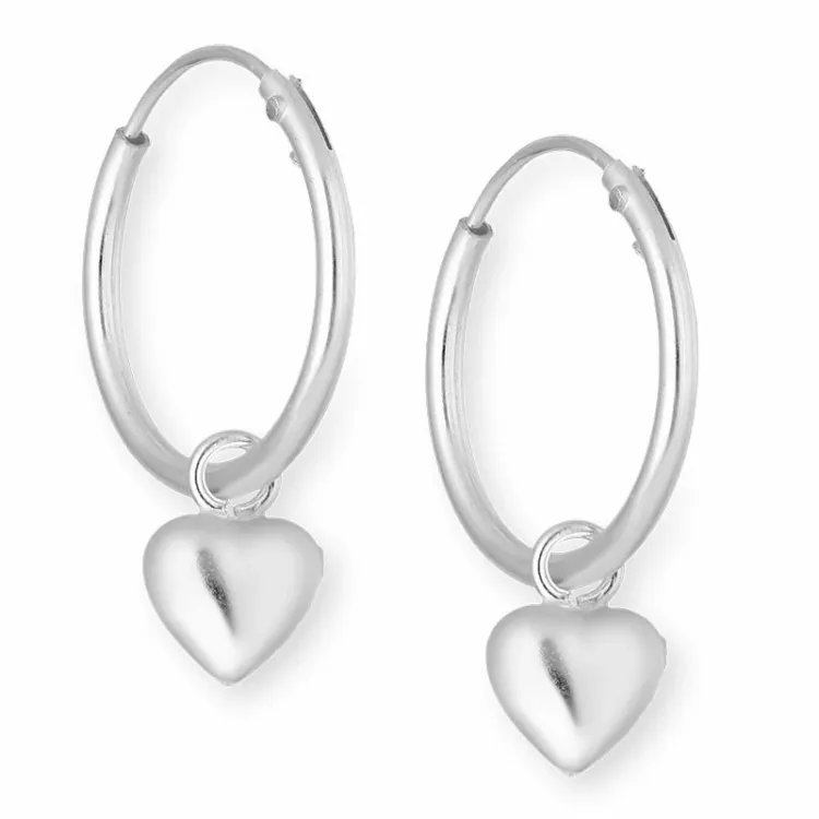 Herzen Ohrringe in Silber - Amoré