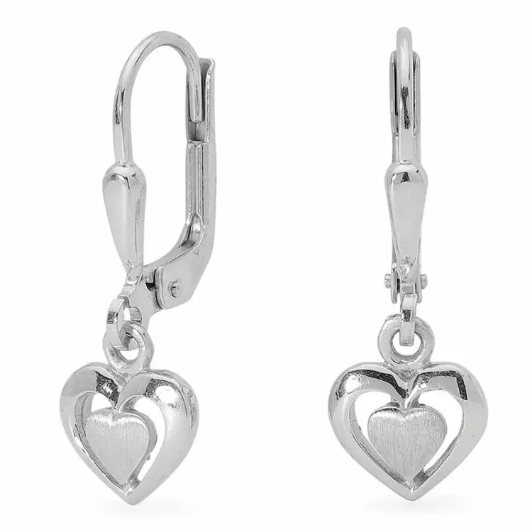 Herz Ohrringe in Silber