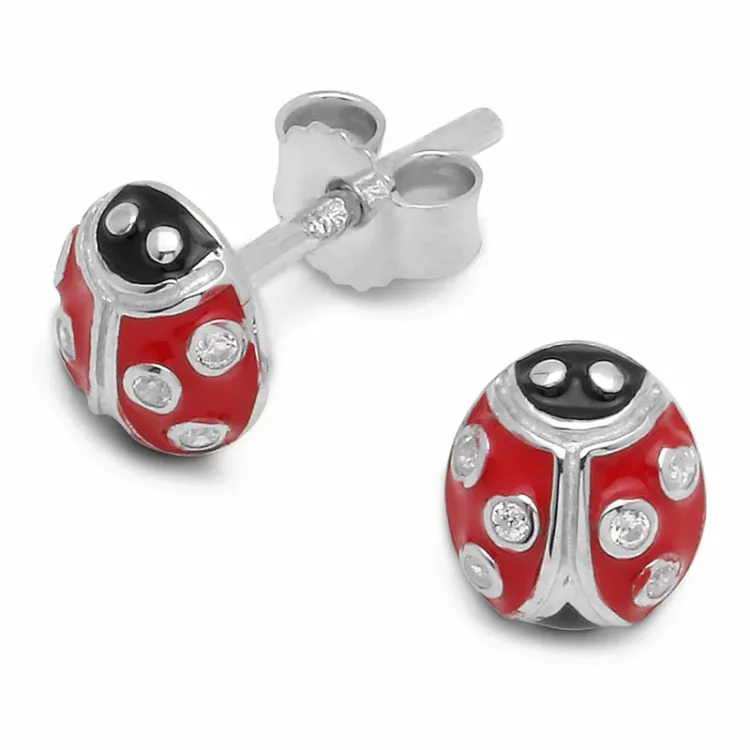 Marienkäfer Ohrstecker in Silber - Little Ones
