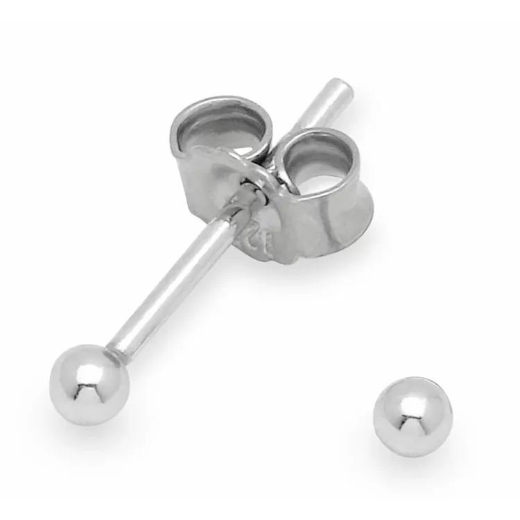 2 mm Ohrstecker in Silber