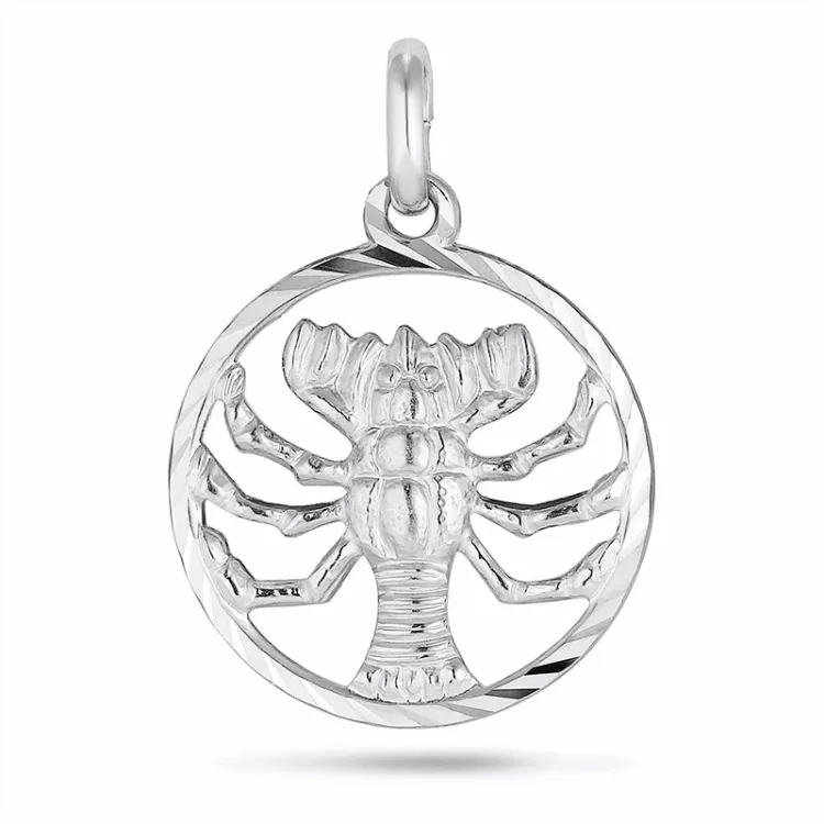 sternzeich krebs Anhänger aus Silber