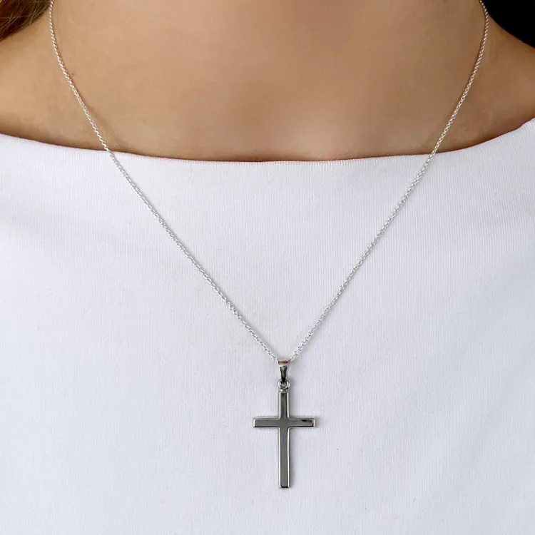 16 x 28 mm Kreuz Anhänger aus Silber