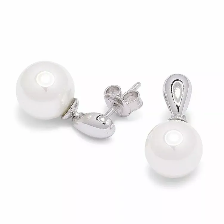Perle Ohrstecker in Silber