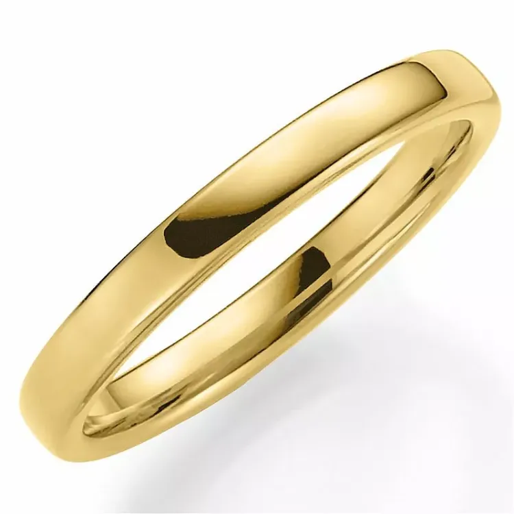 eng 3 mm Trauring aus 14 Karat Gold