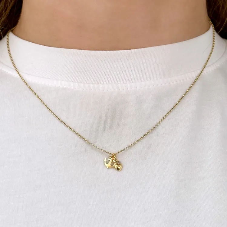 Glaube-Hoffnung-Liebe Anhänger aus 9 Karat Gold - Amoré