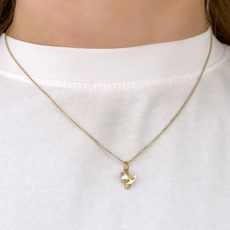 Glaube-Hoffnung-Liebe Zirkon Anhänger aus 9 Karat Gold - Amoré
