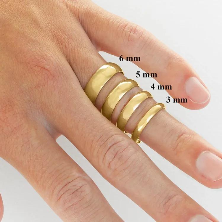 5 mm trauringe aus 9 Karat Gold 0,03 ct - set