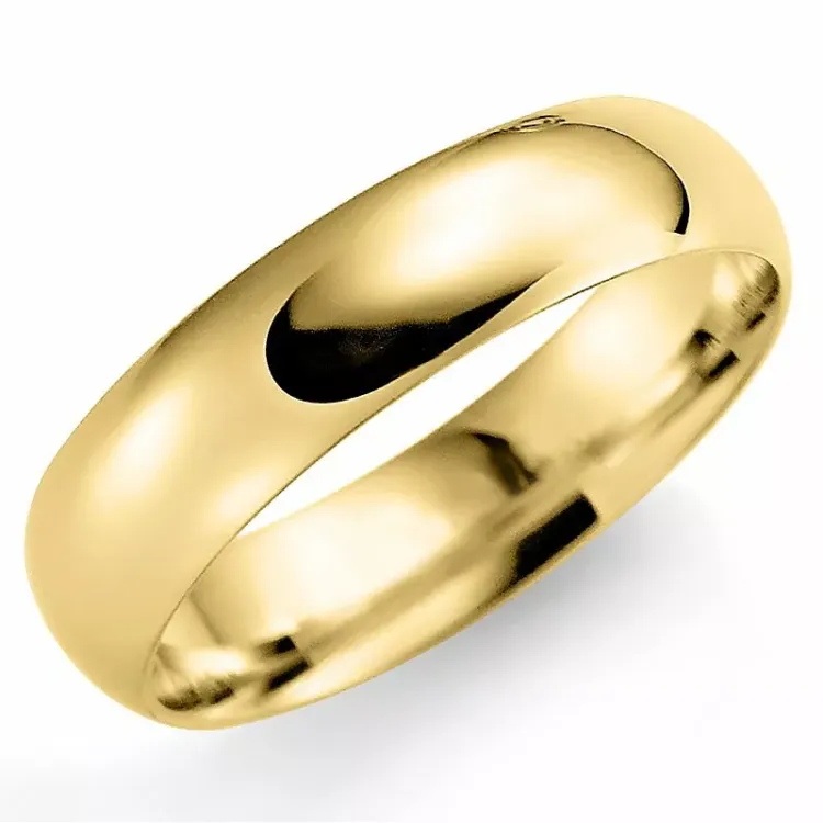 breit 6 mm Trauring aus 14 Karat Gold