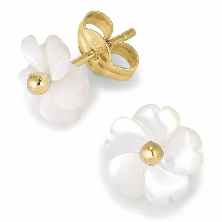 Blumen Ohrringe in 9 Karat Gold - Gold Collection