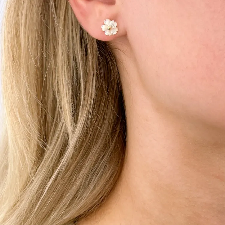 Blumen Ohrringe in 9 Karat Gold - Gold Collection