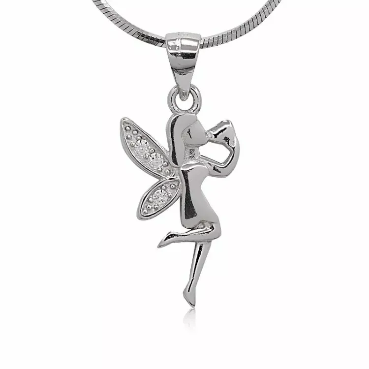 Engel Zirkon Anhänger aus Silber