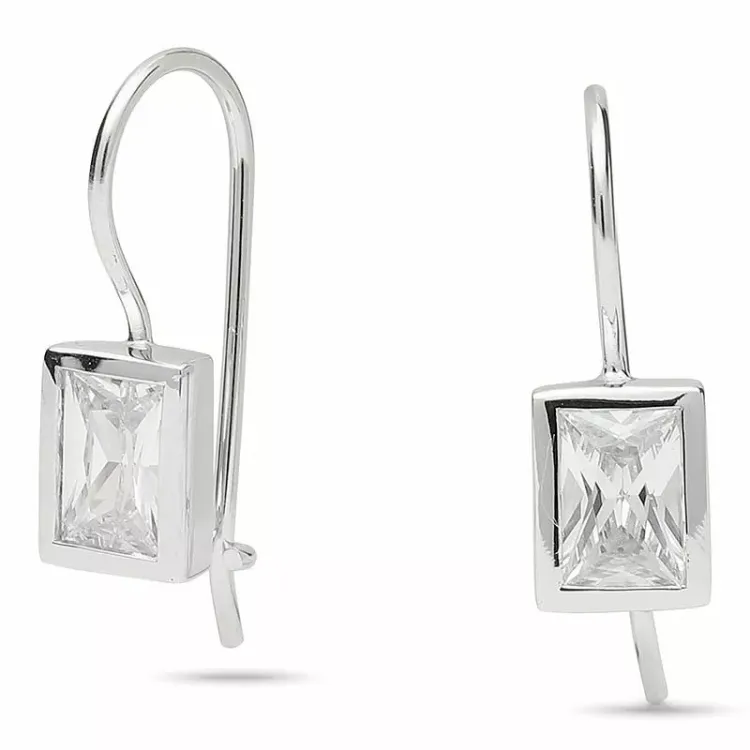Ohrringe in rhodiniertem Silber
