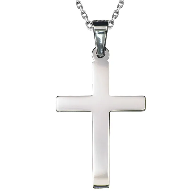 Kreuz Anhänger mit Halskette aus Silber - Amoré