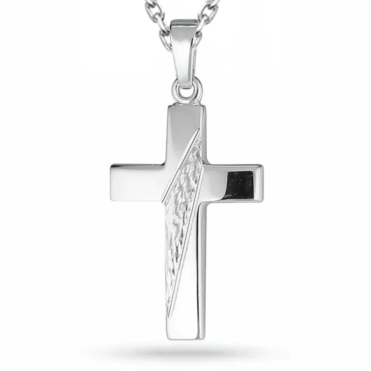 Kreuz Halskette aus Silber und Anhänger aus Silber - Amoré
