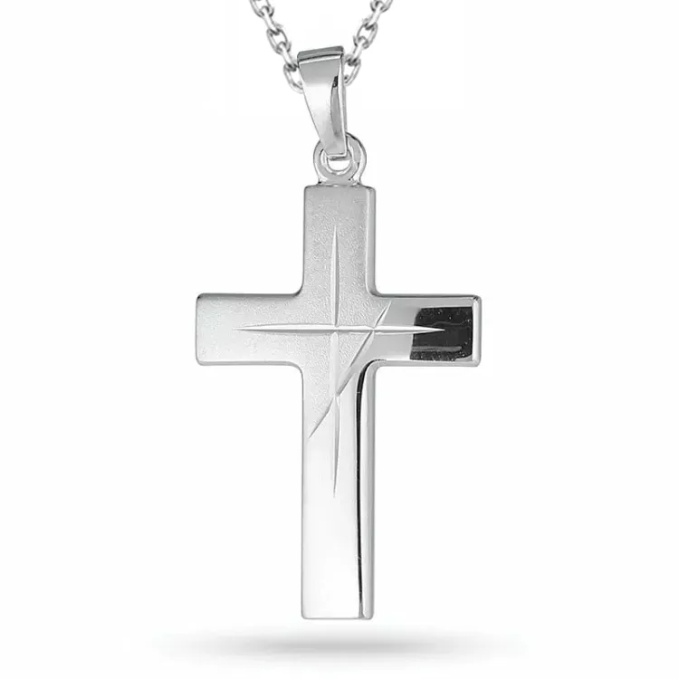 Kreuz Halskette aus Silber und Anhänger aus Silber - Amoré